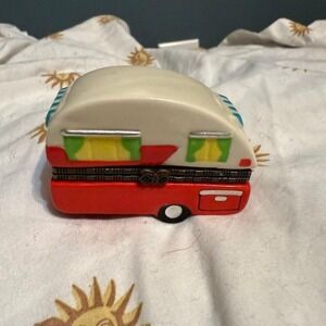 PHB Vintage Porcelain Camper Trinket Box